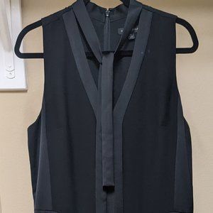 Banana Republic Sleeveless Black Necktie Tux Jumpsuit - Size 12